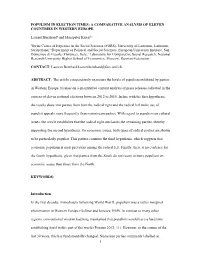 1 Populism in Election Times: a Comparative Analysis Of