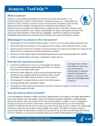 Acetone - Toxfaqs™