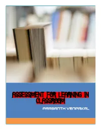 Assessment for Learning in Classroom