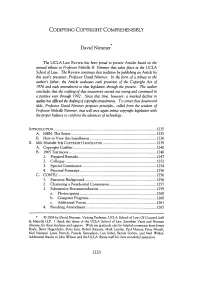 Codifying Copyright Comprehensibly