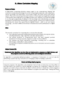 Computing Education Equips Pupils to Use Computational Thinking and Creativity to Understand and Change the World