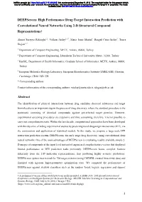 Deepscreen: High Performance Drug-Target Interaction Prediction with Convolutional Neural Networks Using 2-D Structural Compound