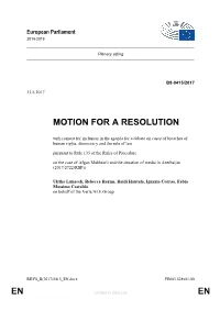 En En Motion for a Resolution