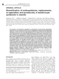 Replacements, Co-Speciation and Promiscuity of Bacteriocyte Symbionts in Weevils