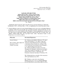 Statement of Additional Information (“SAI”), Each Dated May 1, 2021, As Supplemented Or Revised from Time to Time