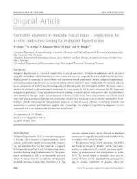 Contractile Elements in Muscular Fascial Tissue Implications for Invitro