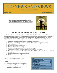 NEWS and VIEWS the Newsletter of the CCCCIO Ed Buckley (Ebuckley@Sonic.Net) Editor
