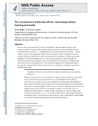 The Neuroscience of Placebo Effects: Connecting Context, Learning and Health