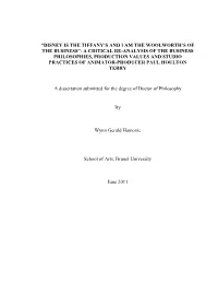 A Critical Re-Analysis of the Business Philosophies, Production Values and Studio Practices of Animator-Producer Paul Houlton Terry