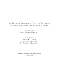 Calculations on Randomness Effects on the Business Cycle Of