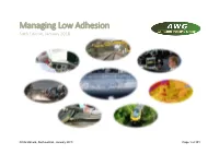 Managing Low Adhesion Sixth Edition, January 2018