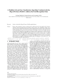 A Modified All-And-One Classification Algorithm Combined with the Bag-Of-Features Model to Address the Food Recognition Task