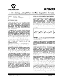 Anti-Aliasing, Analog Filters for Data Acquisition Systems