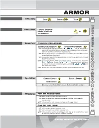 MHRP Hero Datafiles