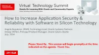 Oracle Solaris Studio July, 2014
