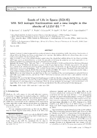 Seeds of Life in Space (SOLIS) VIII. Sio Isotopic Fractionation and a New Insight in the Shocks of L1157-B1 ? ?? S