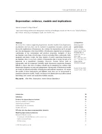Depensation: Evidence, Models and Implications