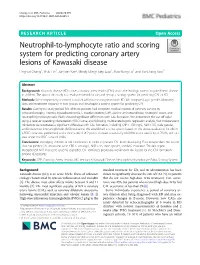 Neutrophil-To-Lymphocyte Ratio and Scoring System for Predicting