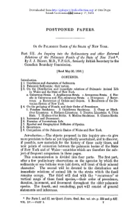 Part III. an Inquiry Into the Sedimentary and Other External Relations of the Pa,Lceozoic Fossils of the State of New York ~