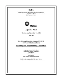 Planning and Programming Committee Agenda