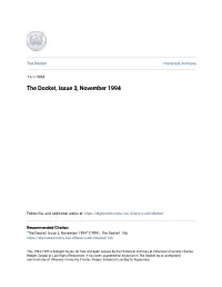 The Docket, Issue 3, November 1994