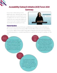 (AOI) Forum 2020 Summary