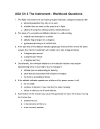 ASA Ch 3 the Instrument - Workbook Questions