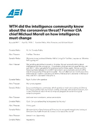 Former CIA Chief Michael Morell on How Intelligence Must Change