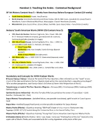 Handouts for Andes in AP Art History