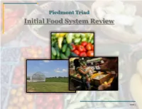 Initial Food System Review