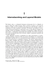 Internetworking and Layered Models