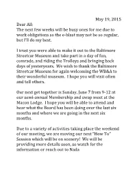 May 19, 2015 Dear All: the Next Few Weeks Will Be Busy Ones for Me Due to Work Obligations So the E‐Blast May Not Be So Regular, but I’Ll Do My Best