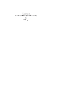 On Geodesics in Riemannian Geometry
