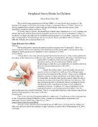 Peripheral Nerve Blocks in Children