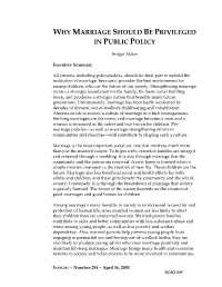 Why Welfare Reform Should Be Pro-Marriage