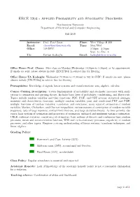 Applied Probability and Stochastic Processes