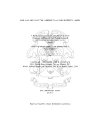 Atheist Chaplains in the U.S. Army