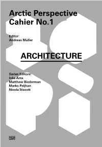 ARCHITECTURE 3 Arctic Perspective Cahier No.1
