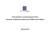 MIR Summary of Comments Received at Main Issues Report