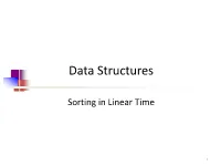 Sorting in Linear Time