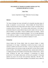The Concept of Tragedy in Achebe's Anthills Of