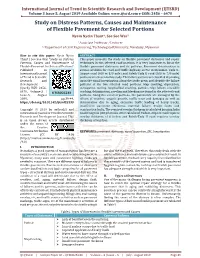 9 Study on Distress Patterns, Causes and Maintenance of Flexible