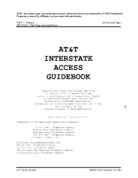 At&T Interstate Access Guidebook