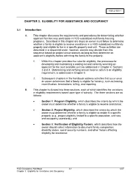 Chapter 3: Eligibility for Assistance and Occupancy 4350.3 REV-1