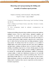 Dissecting and Reprogramming the Folding and Assembly of Tandem-Repeat Proteins