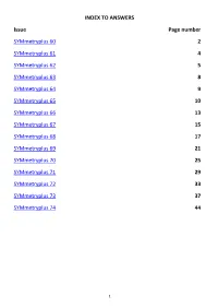 INDEX to ANSWERS Issue Page Number Symmetryplus 60 2