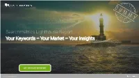 Searchmetrics Lighthouse Report Your Keywords – Your Market – Your Insights