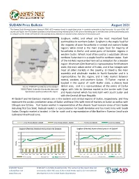 SUDAN Price Bulletin August 2021