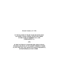 Trade Mark Invalidity Decision 0/291/02