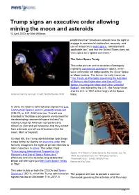 Trump Signs an Executive Order Allowing Mining the Moon and Asteroids 13 April 2020, by Matt Williams